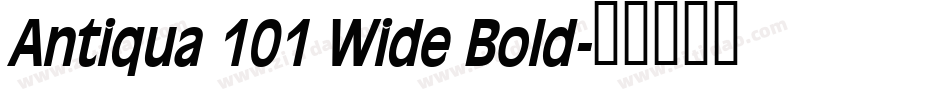 Antiqua 101 Wide Bold字体转换